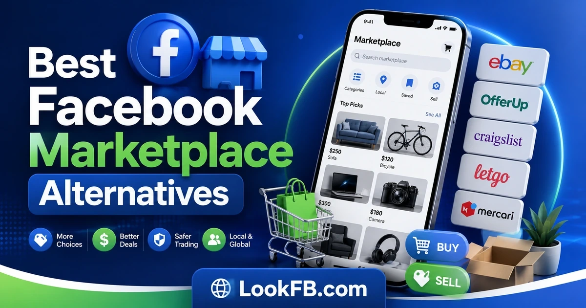 Icons of marketplace apps: Craigslist, OfferUp, eBay, Mercari