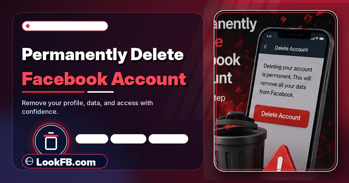 Facebook logo with a delete icon