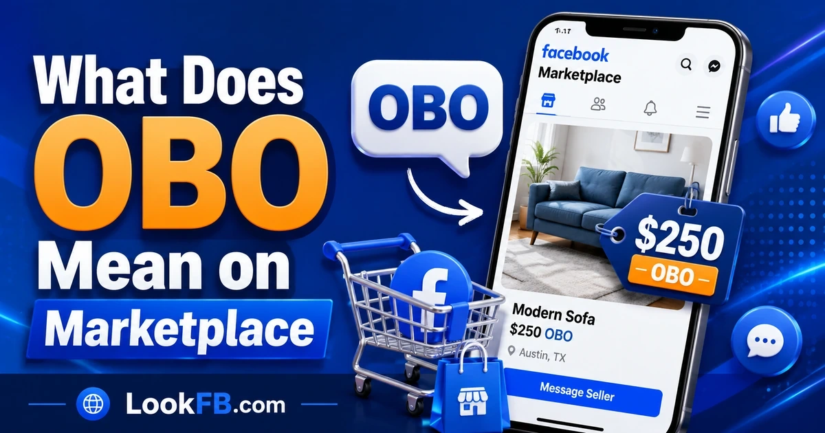 Facebook Marketplace listing with OBO tag