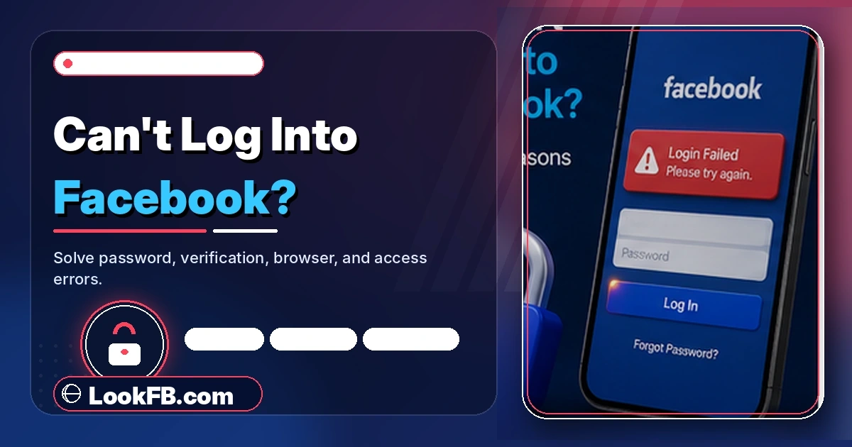 Facebook login screen with an error message